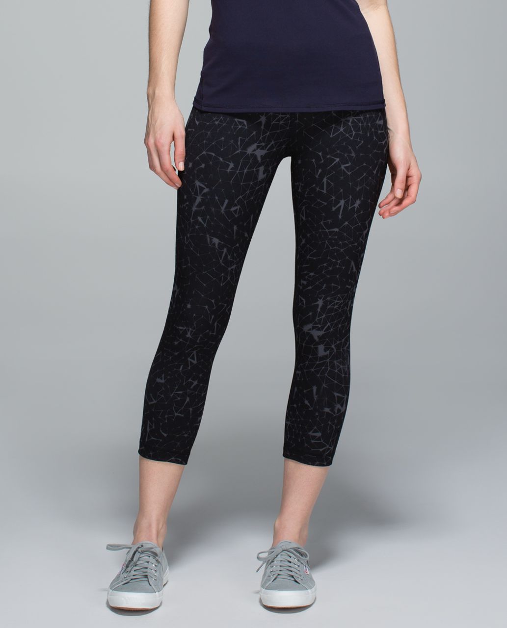 Lululemon Wunder Under Crop II *Full-On Luon - Star Crushed Coal