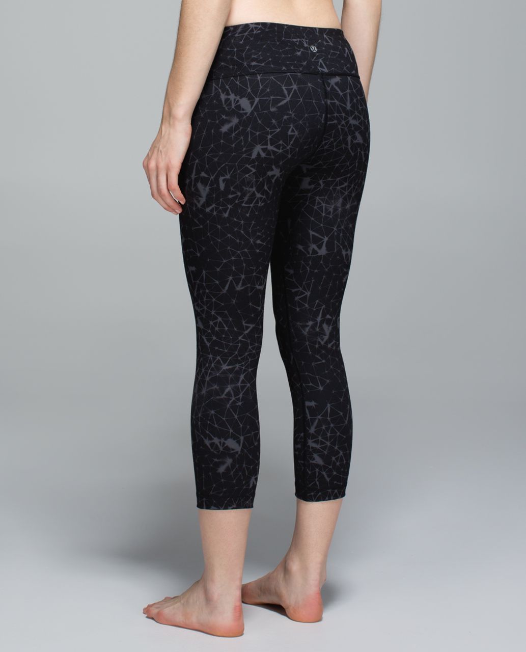 Lululemon Wunder Under Crop II *Full-On Luon - Star Crushed Coal Black