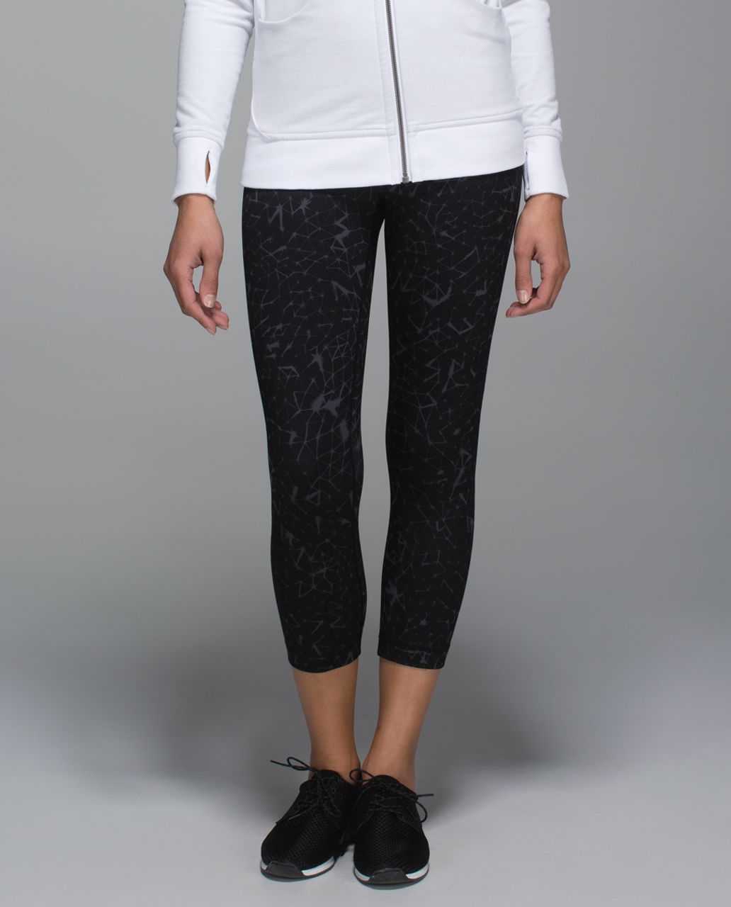 Lululemon Wunder Under Crop II *Full-On Luon (Roll Down) - Star Crushed Coal Black