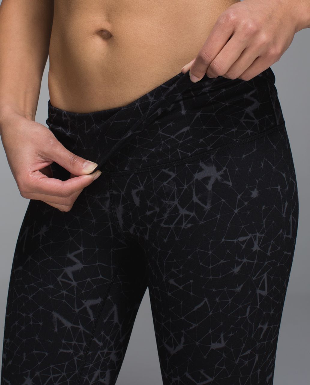 Lululemon Wunder Under Crop II Full-On Luon Star Crushed Coal Black, 6