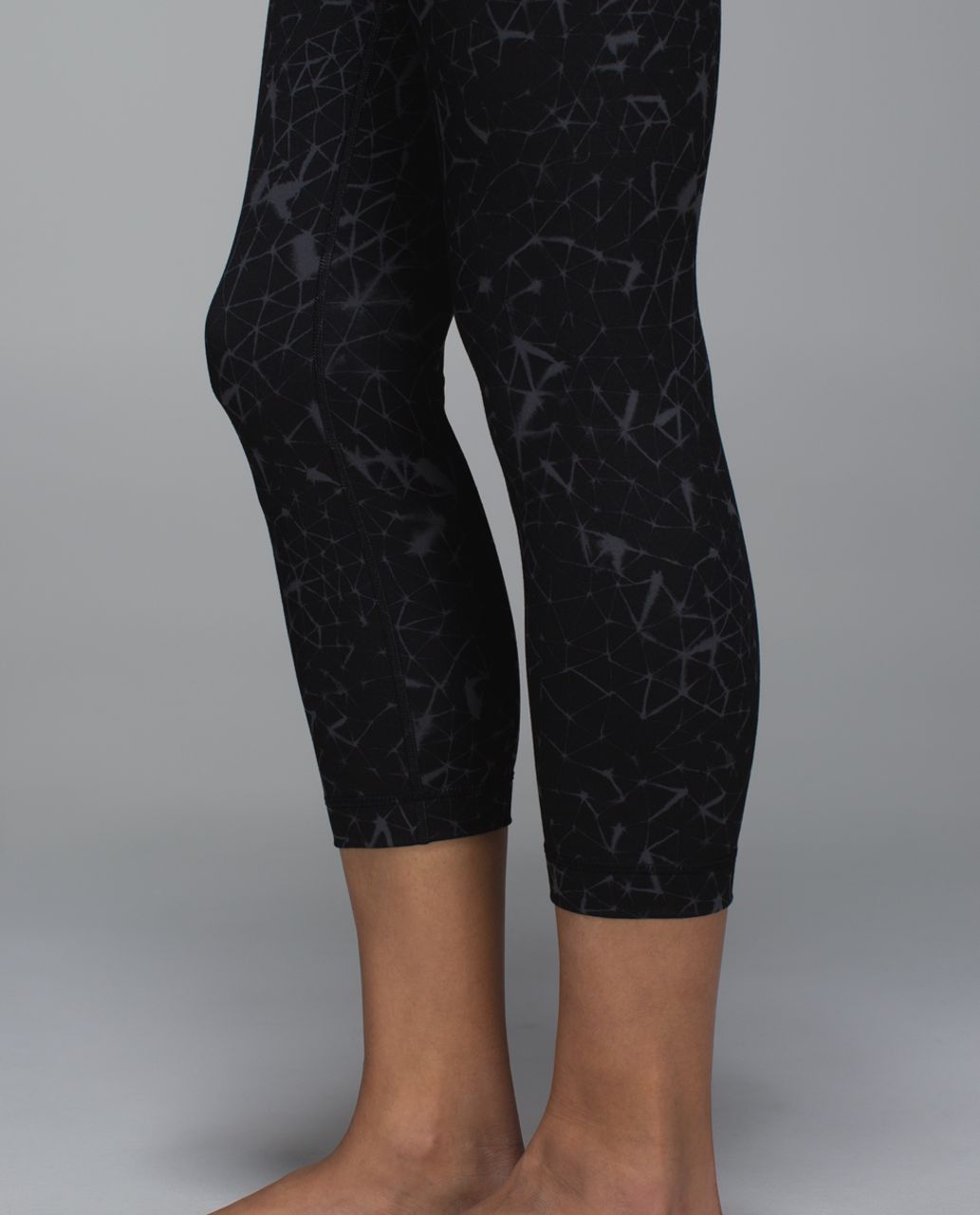 Lululemon Wunder Under Crop II *Full-On Luon (Roll Down) - Star Crushed Coal Black