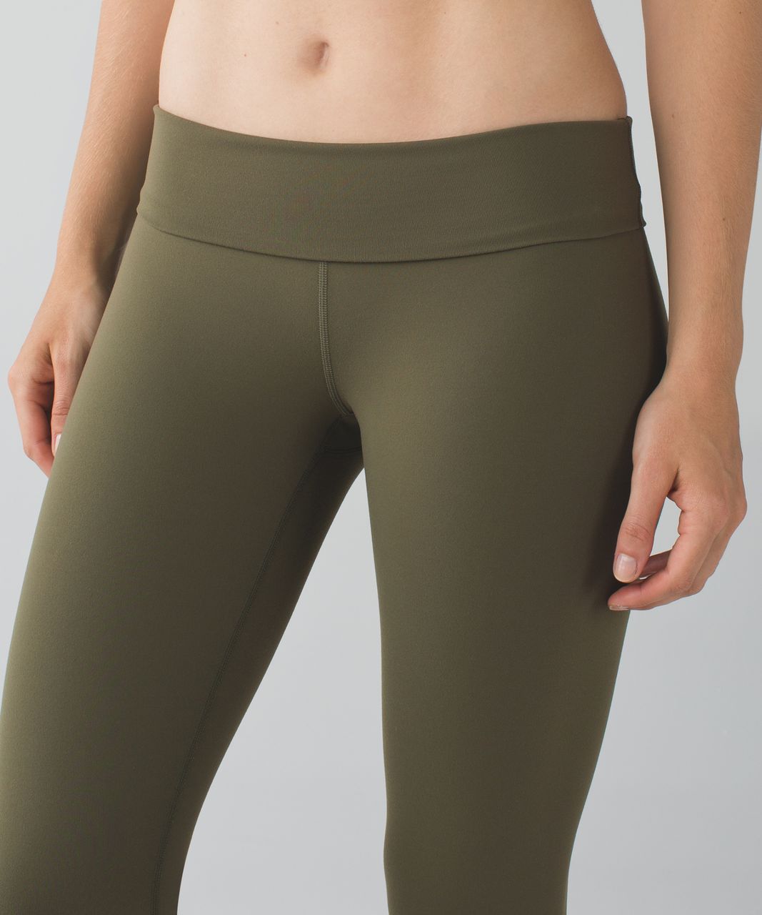 Lululemon Wunder Under Crop II Roll Down - CHOOSE SIZE - Tights Print Tan  Spot 