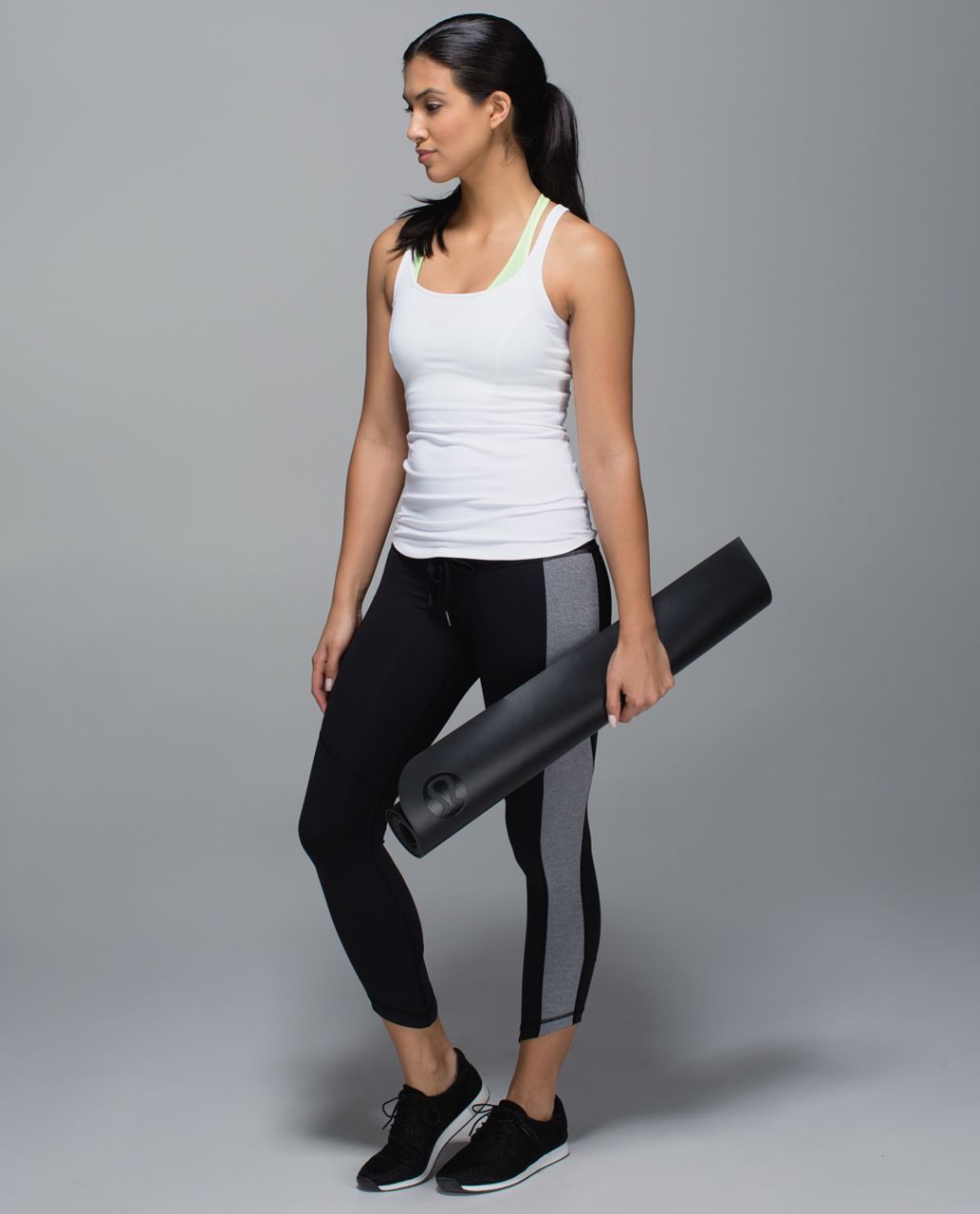 Lululemon Retreat 7/8 Pant - Black / Heathered Slate