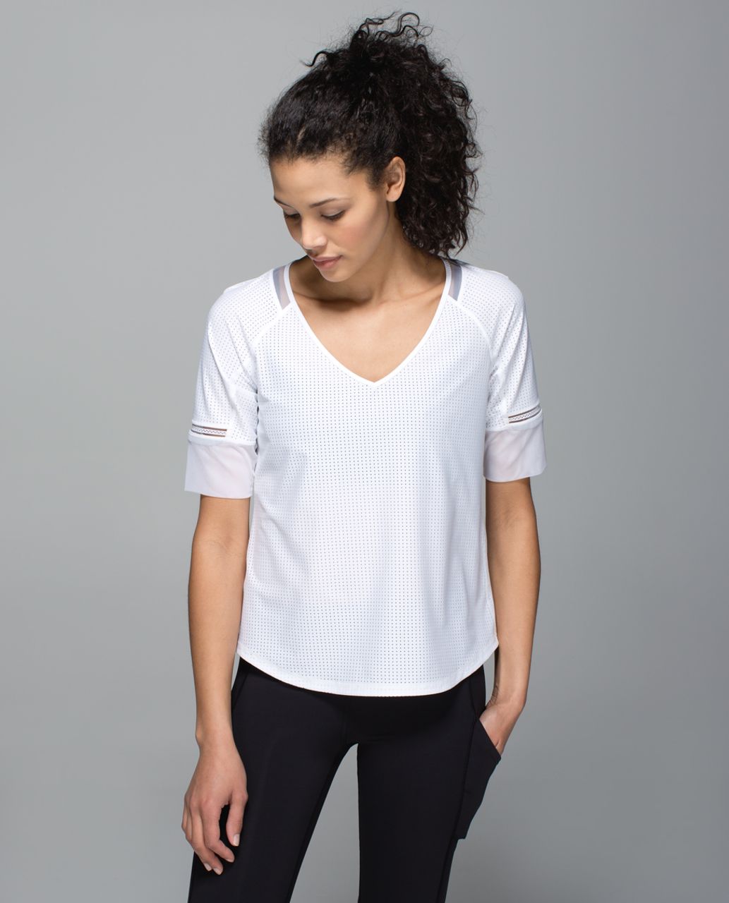 Lululemon Var-City 1/2 Sleeve - White