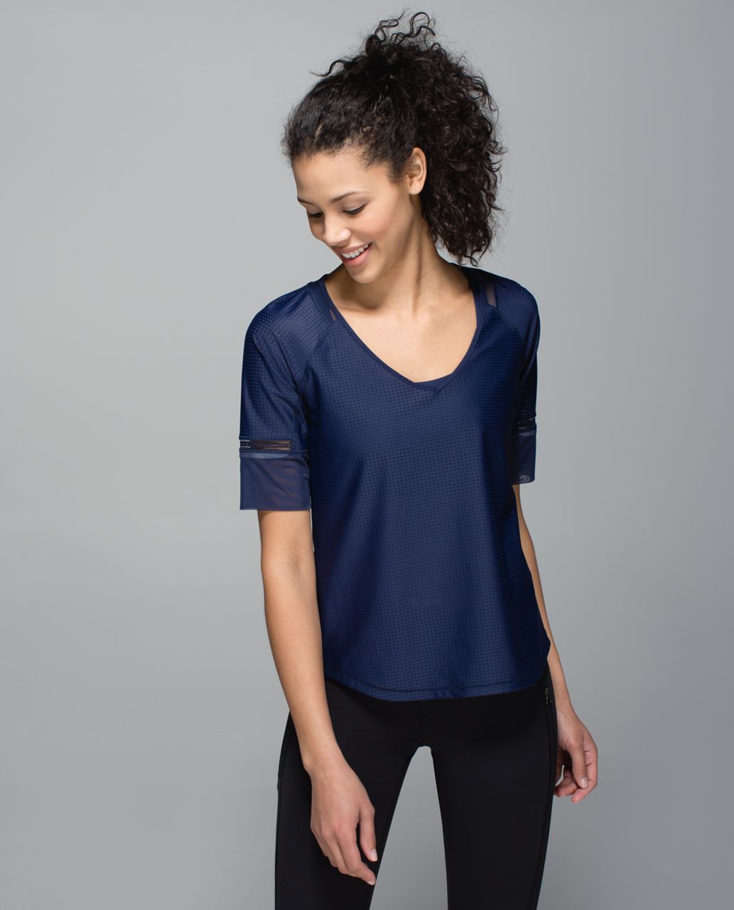 Lululemon Var-City 1/2 Sleeve - Deep Navy