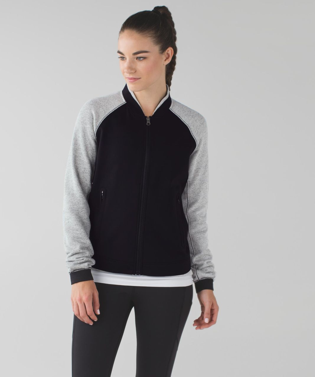 Lululemon Var-City Bomber - Black /  Heathered Black