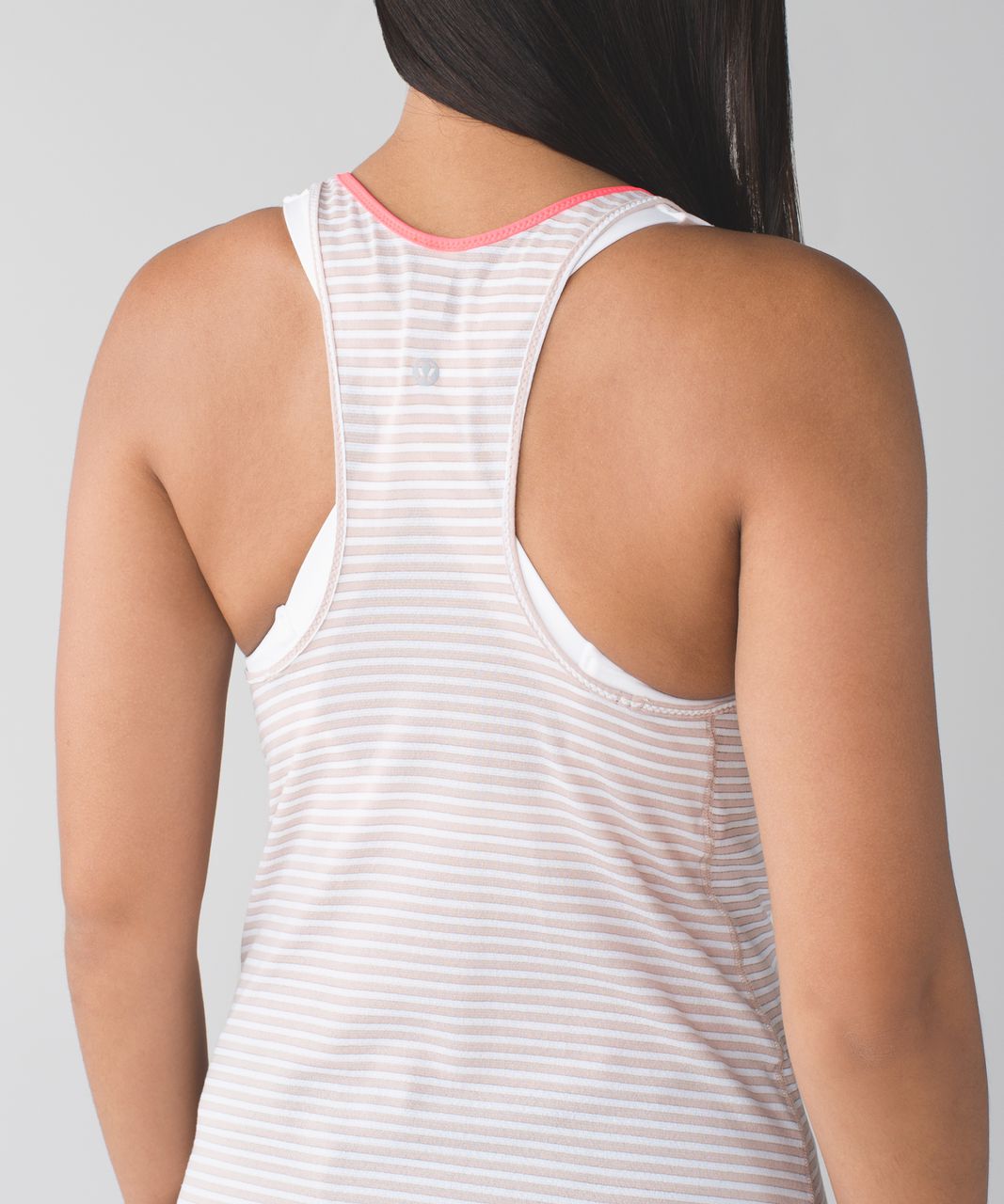 Lululemon What The Sport Singlet - Silver Stripe White Naked