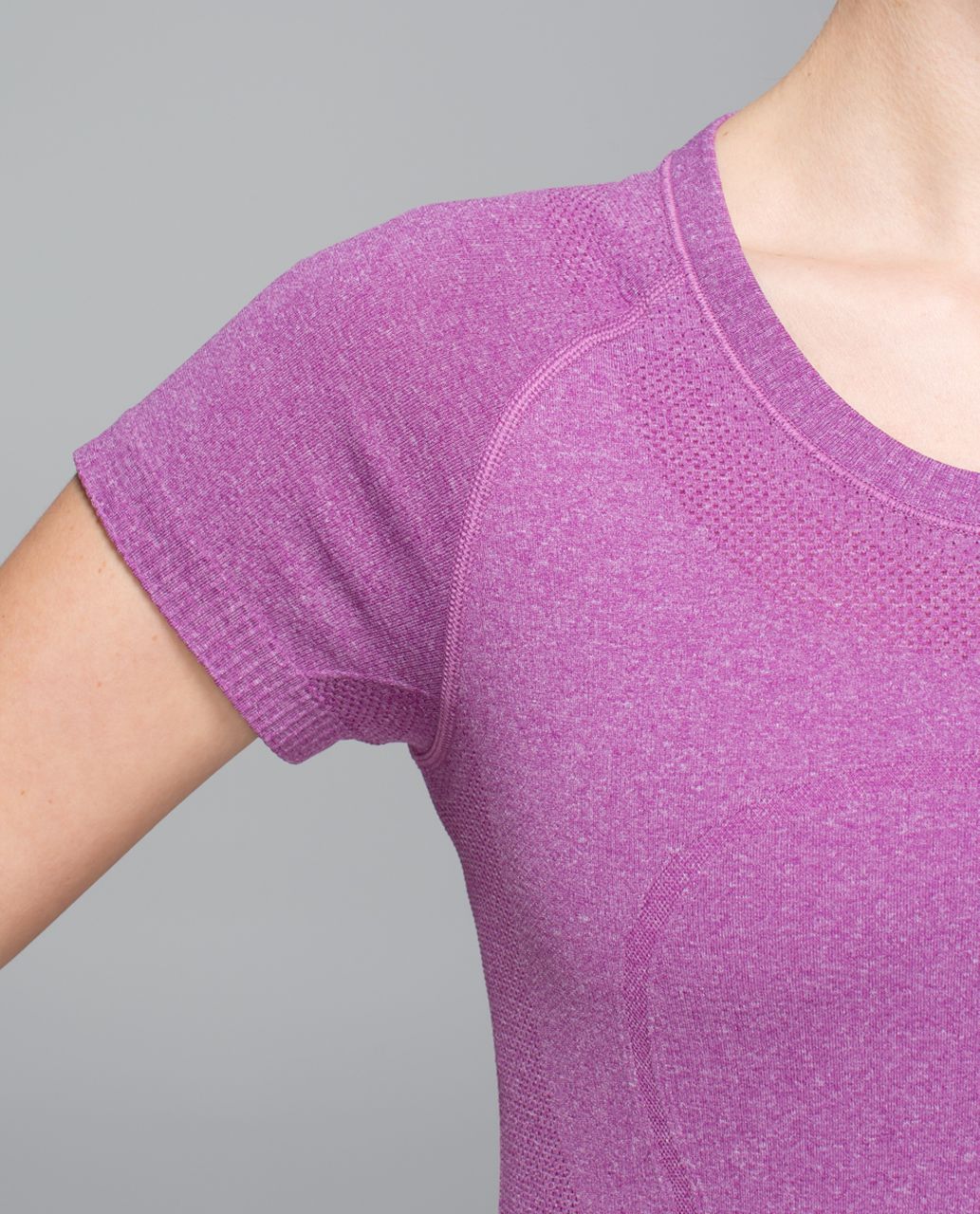 Lululemon Run:  Swiftly Tech Short Sleeve Crew - Heathered Regal Plum