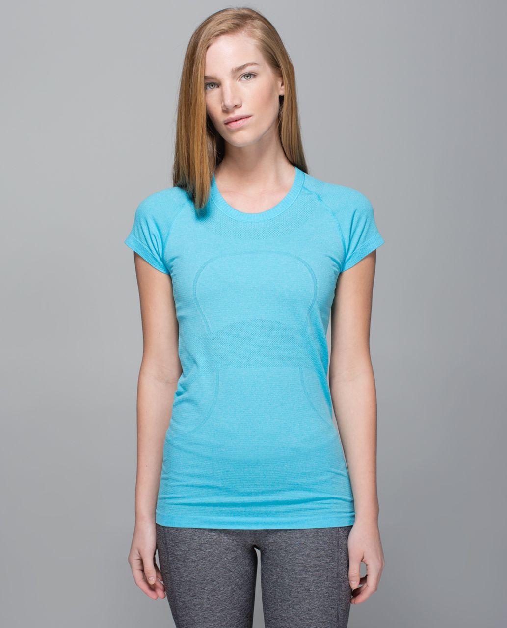 Lululemon Run:  Swiftly Tech Short Sleeve Crew - Heathered Fresco Blue