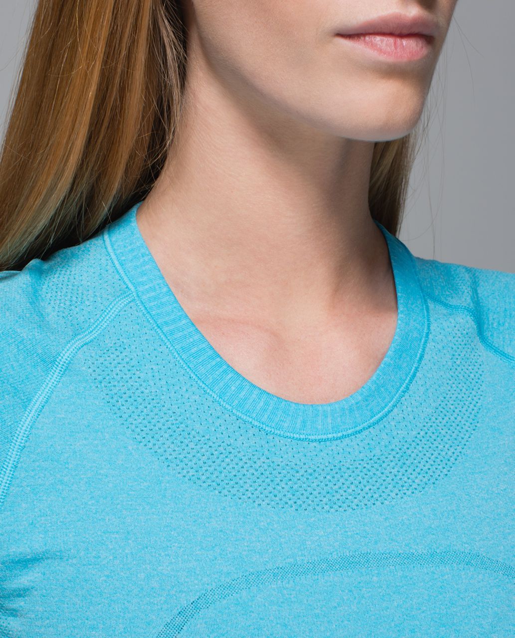 Lululemon Run:  Swiftly Tech Short Sleeve Crew - Heathered Fresco Blue