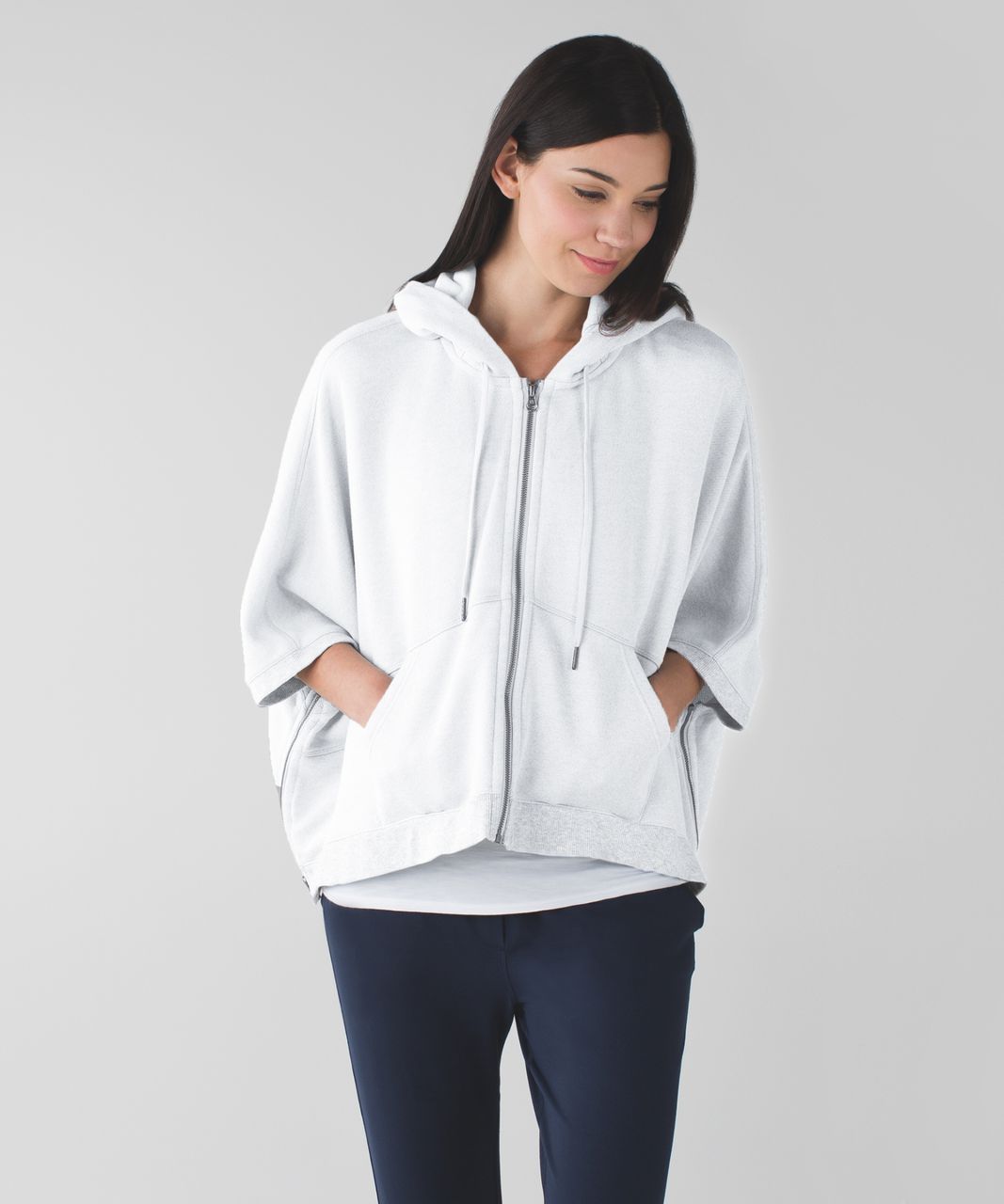 Lululemon In The Loop Poncho - Heathered Silver Spoon / Heathered Light Grey