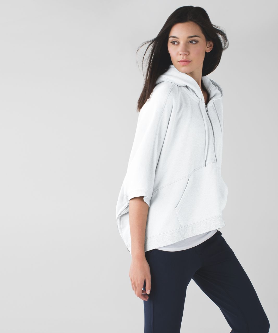 Lululemon In The Loop Poncho - Heathered Silver Spoon / Heathered Light Grey