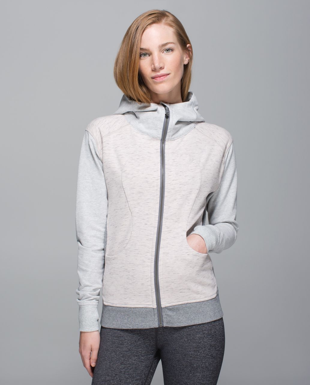 lululemon athletica, Tops, Lululemon Scuba Hoodie White Dune W Coral  Zipper