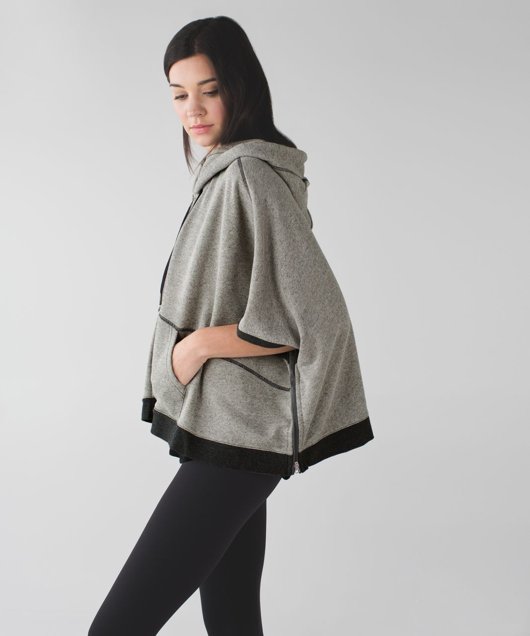 Lululemon In The Loop Poncho - Heathered Black / Heathered Dark Grey