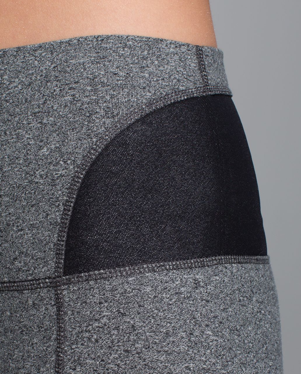 Lululemon Devi Yoga Crop - Heathered Speckled Black / Black