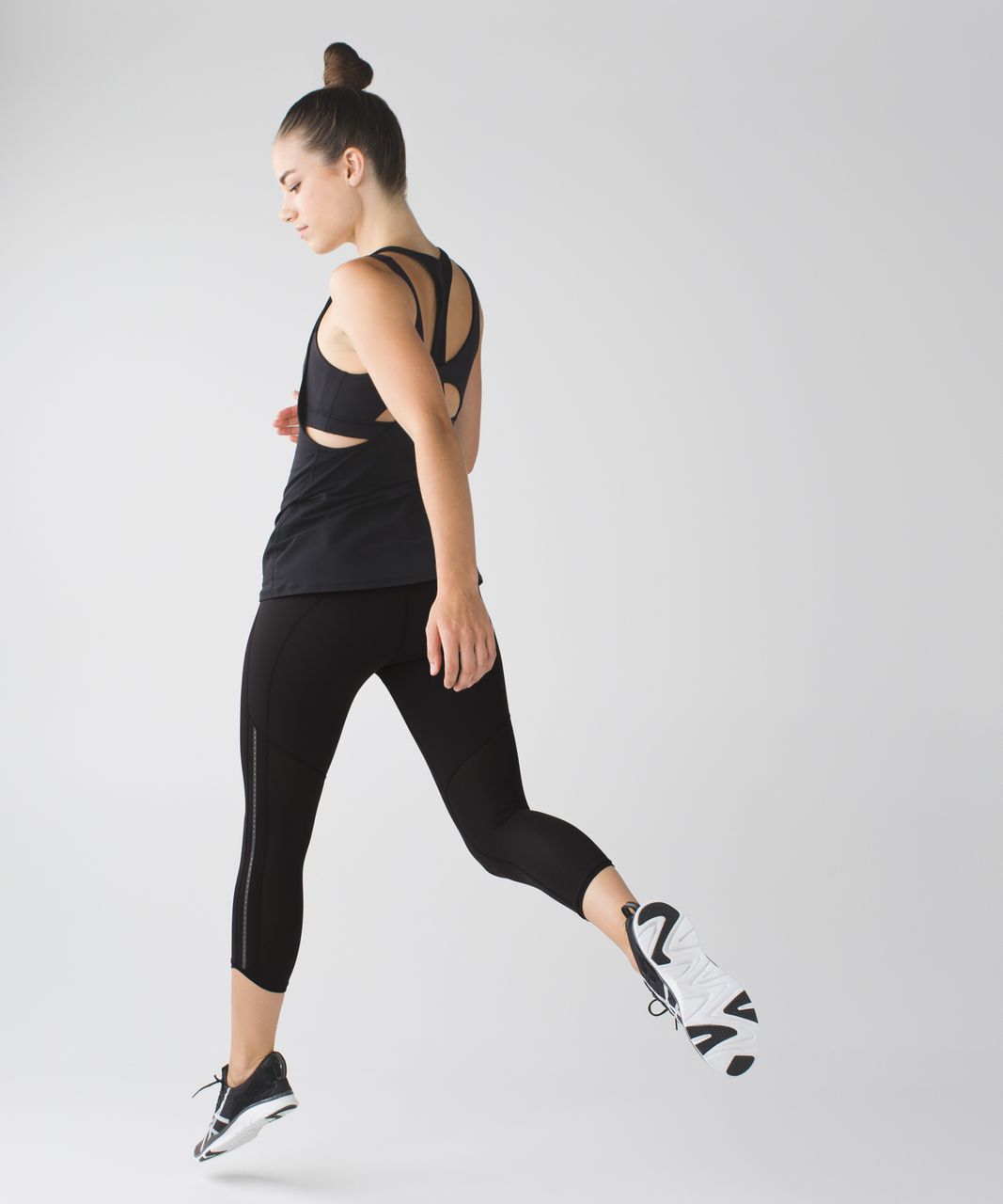 Lululemon Pace Pusher Crop - Black / Pigment Wave Multi