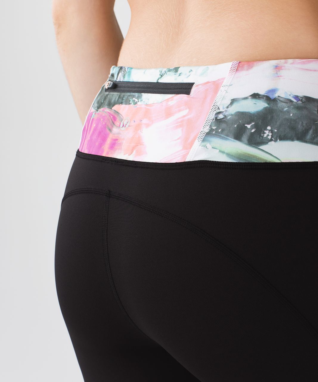 Lululemon Pace Pusher Crop - Black / Pigment Wave Multi