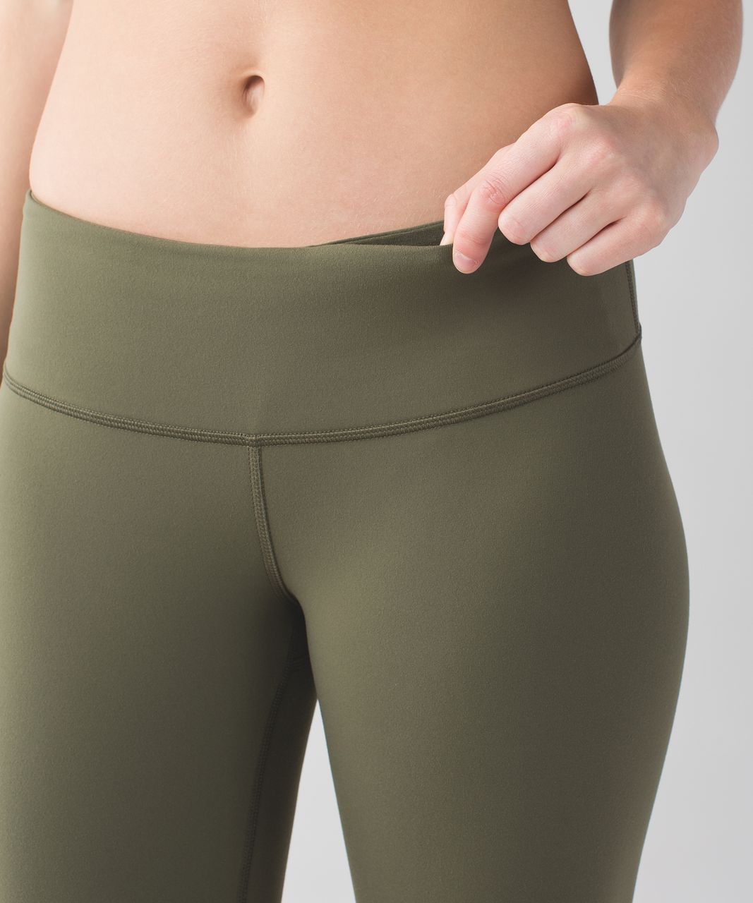 Lululemon Wunder Under Crop II *Full-On Luon - Fatigue Green