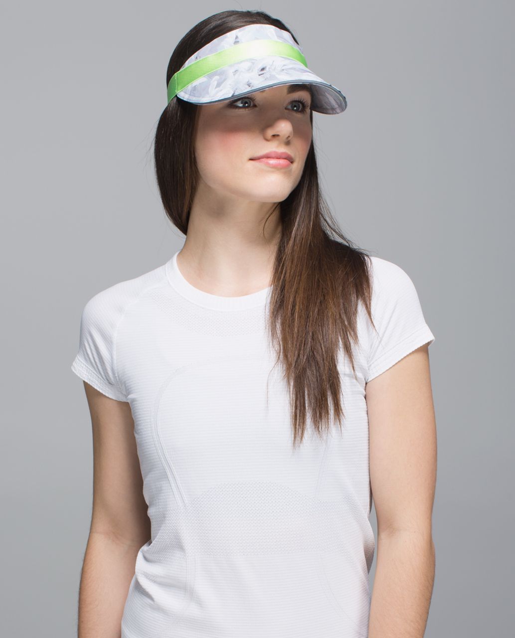 Lululemon Fast Paced Run Visor - Mini Blushed Illusion White Multi