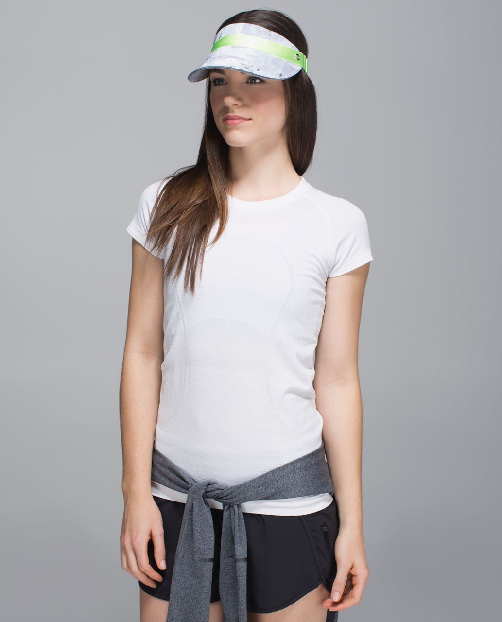 Lululemon Fast Paced Run Visor - Mini Blushed Illusion White Multi