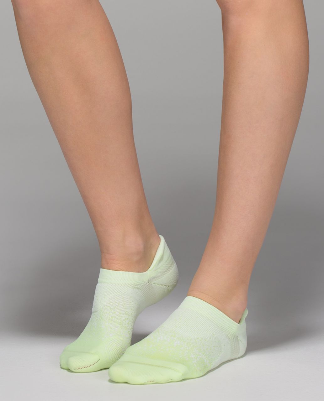 Lululemon Women's Ultimate No Show Run Sock - Dipped Gradient Clear Mint White