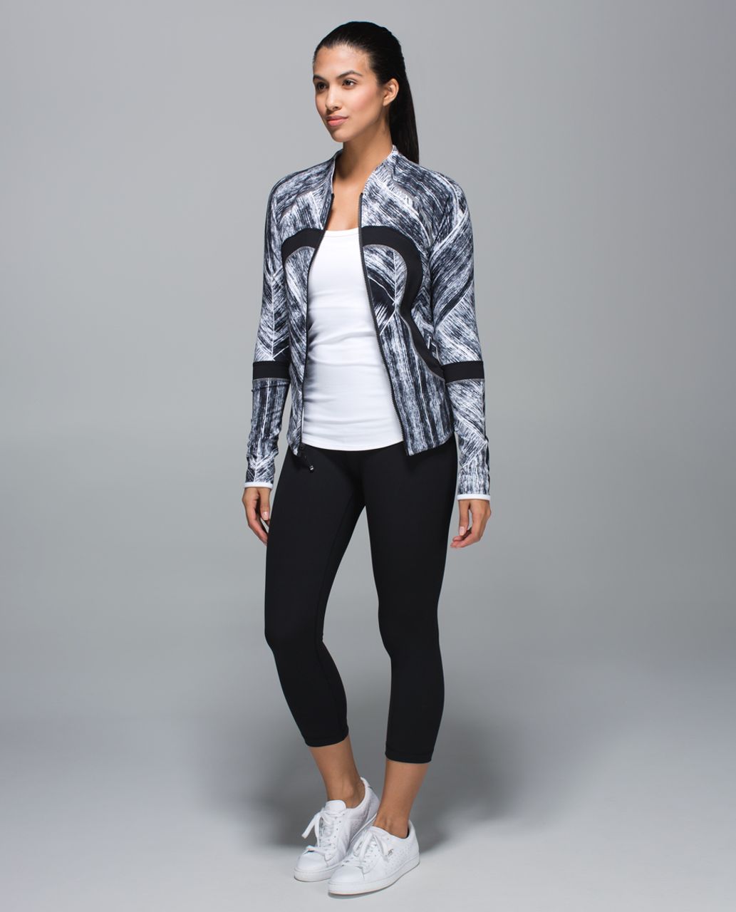 Lululemon Find Your Bliss Jacket - Black / Heat Wave White Black / White