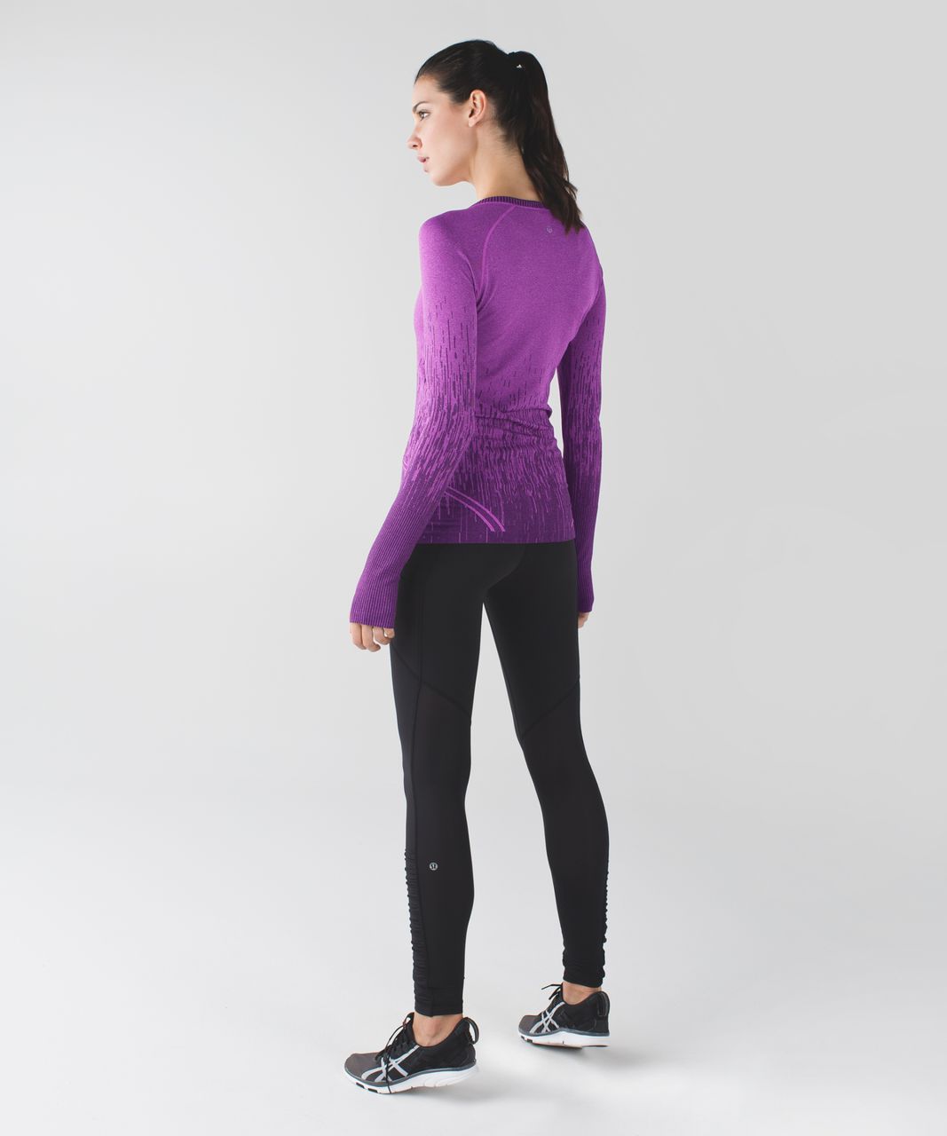 Lululemon Swiftly Tech Long Sleeve Crew - Heathered Power Purple - lulu  fanatics