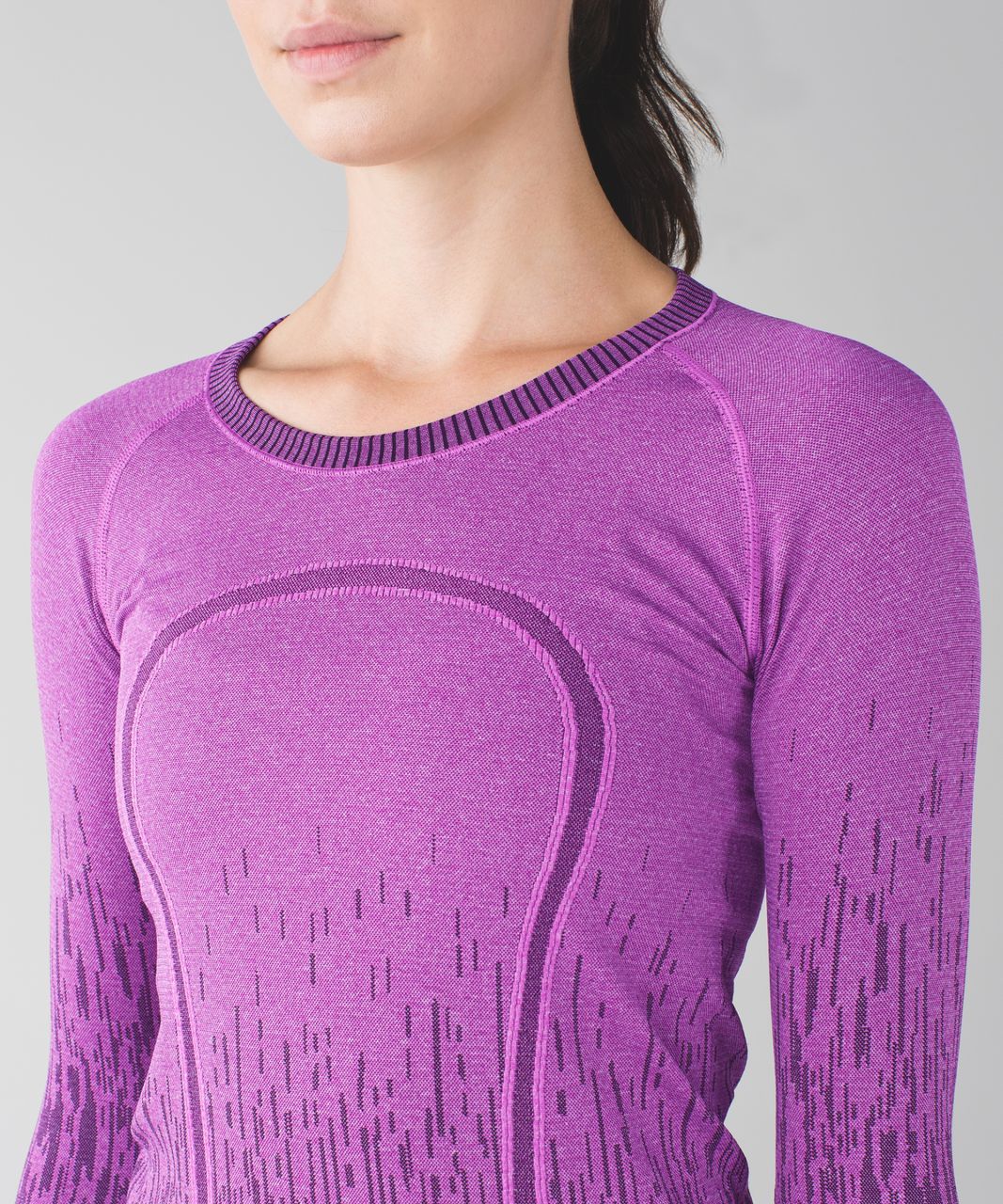 Lululemon Run:  Swiftly Tech Long Sleeve Crew - Heathered Regal Plum