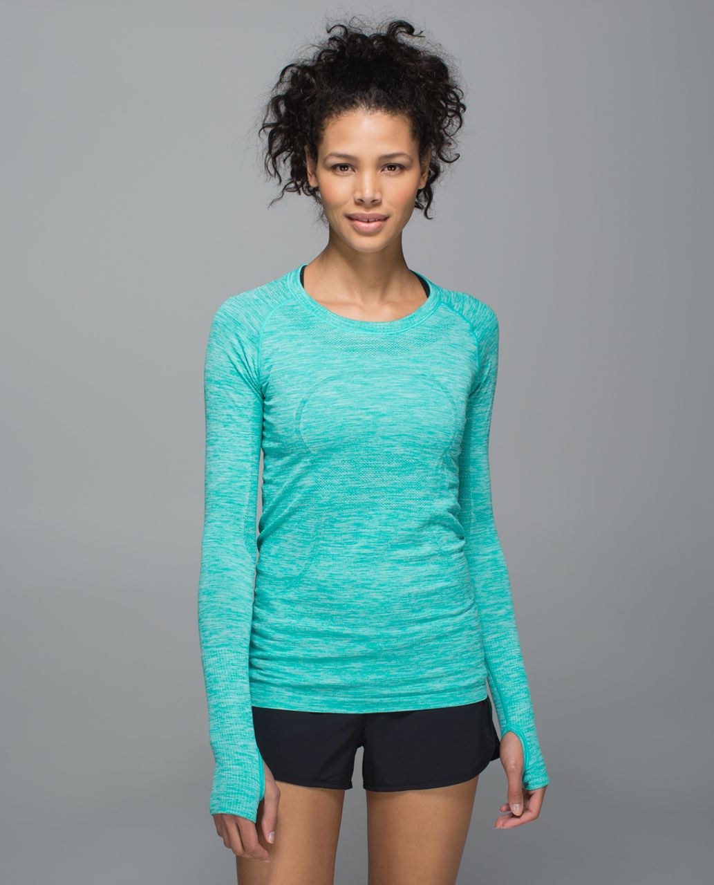 Lululemon Swiftly Tech Long Sleeve Crew - Heathered Blue Tropics