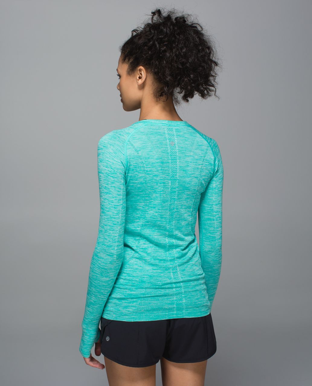 Lululemon Swiftly Tech Long Sleeve Crew - Heathered Blue Tropics