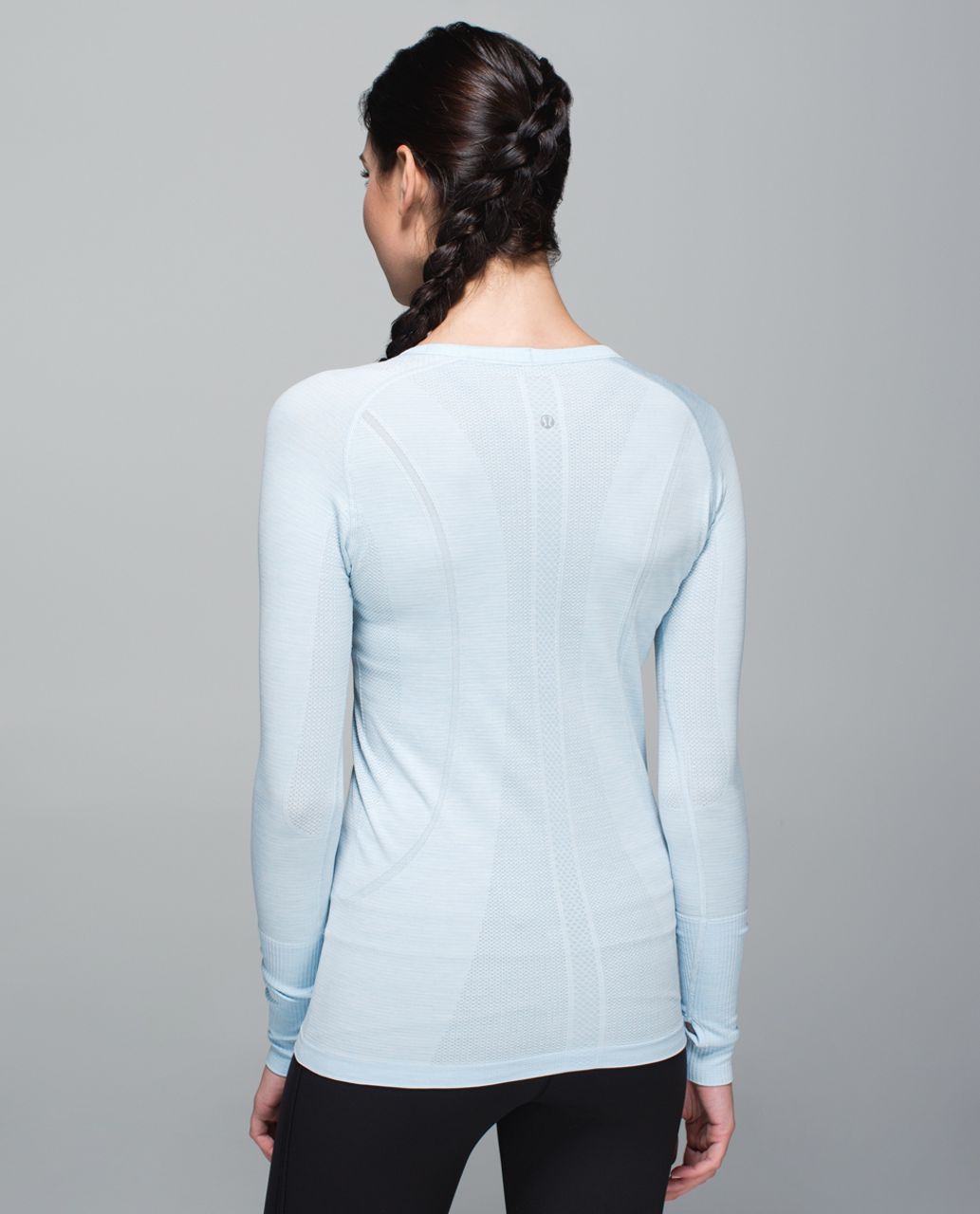 Lululemon Run:  Swiftly Tech Long Sleeve Crew - Space Dye Heathered Caspian Blue