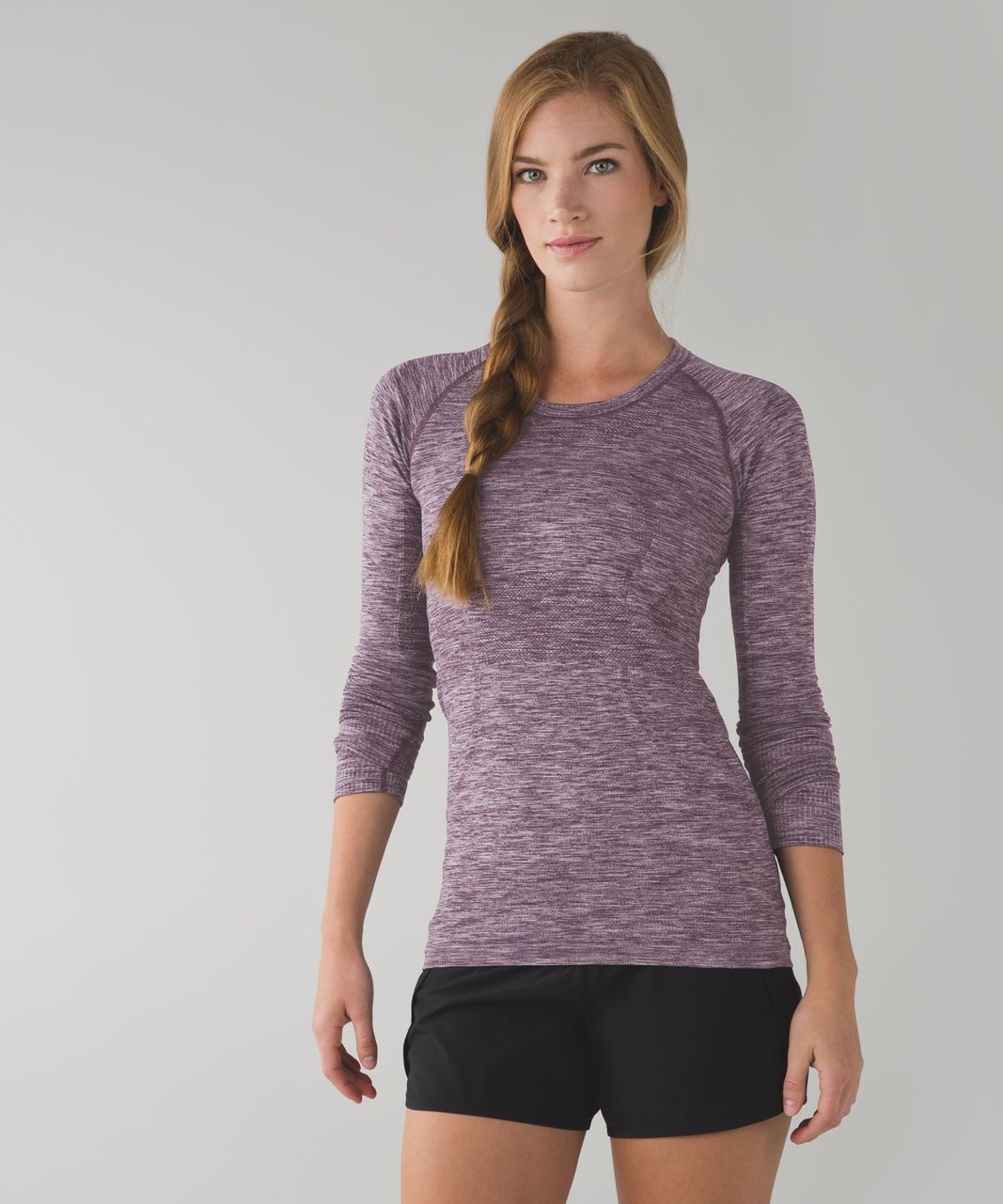 Lululemon Swiftly Tech Long Sleeve - Heathered Black - lulu fanatics