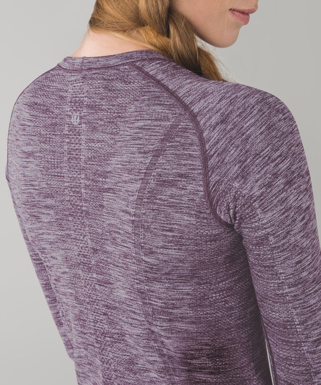 Lululemon Swiftly Tech Long Sleeve Crew - Heathered Black Cherry