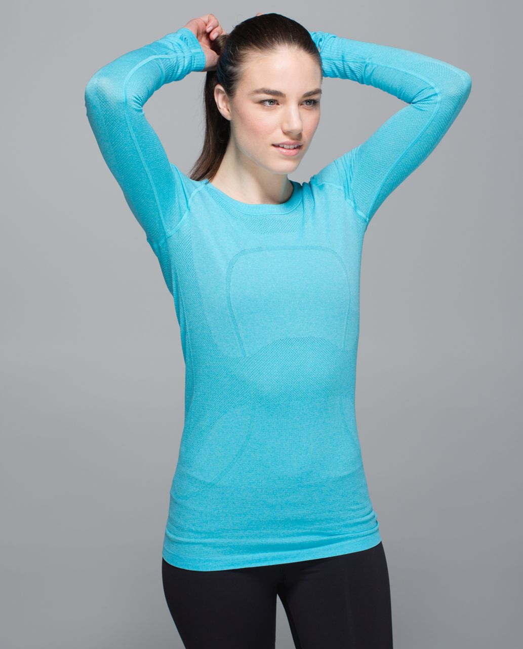 Lululemon Run: Swiftly Tech Long Sleeve Crew - Heathered Fresco