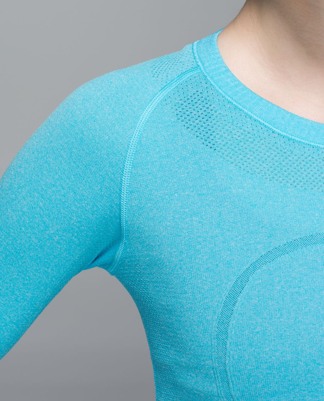 Lululemon Run:  Swiftly Tech Long Sleeve Crew - Heathered Fresco Blue