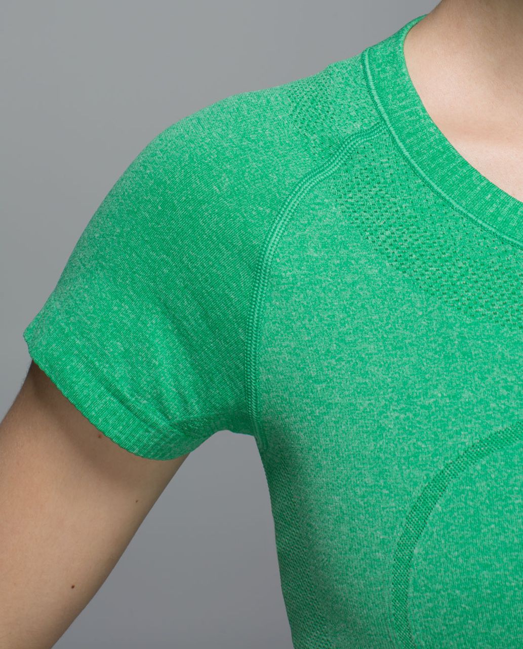 Lululemon Run:  Swiftly Tech Short Sleeve Crew - Heathered Gully Green