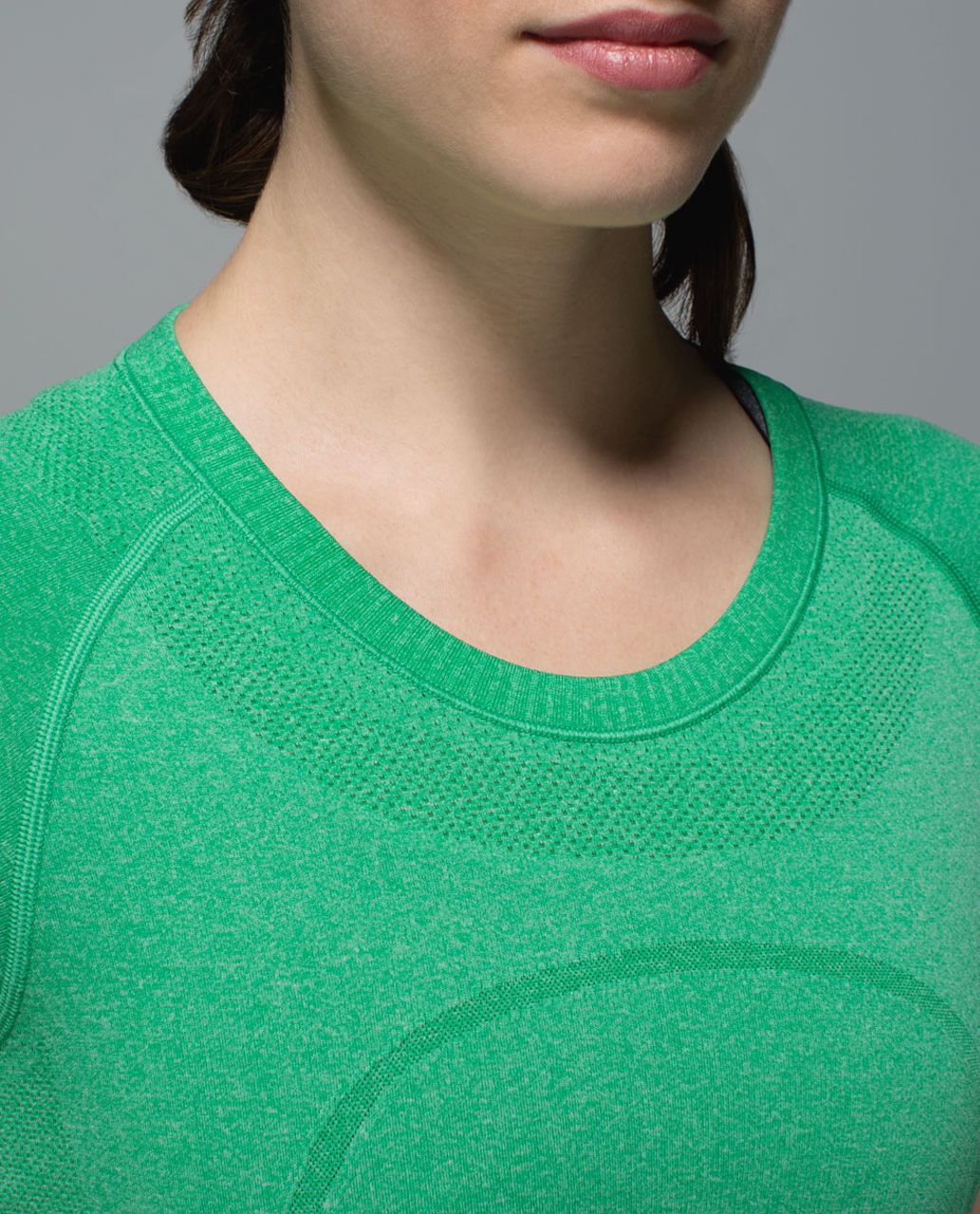 Lululemon Run:  Swiftly Tech Short Sleeve Crew - Heathered Gully Green