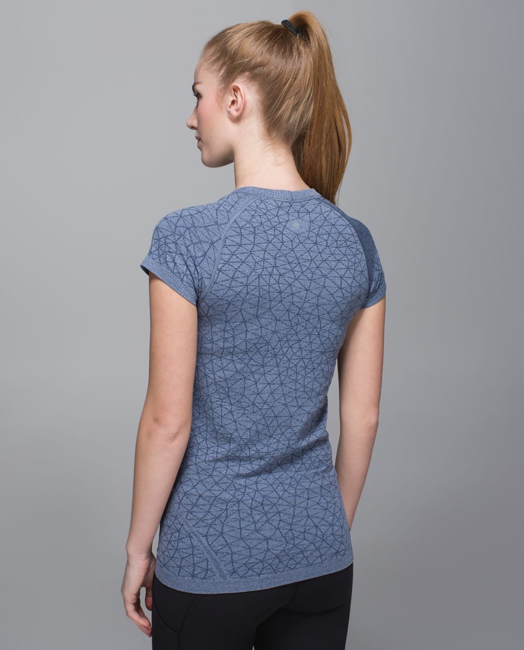 Lululemon Run:  Swiftly Tech Short Sleeve Crew - Heathered Deep Navy