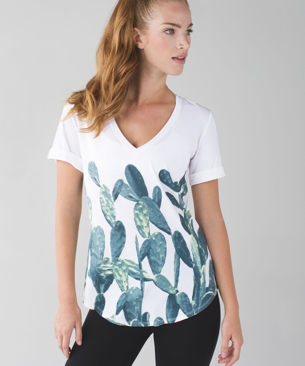 Lululemon Love Tee II - White / Prickly Pear Multi