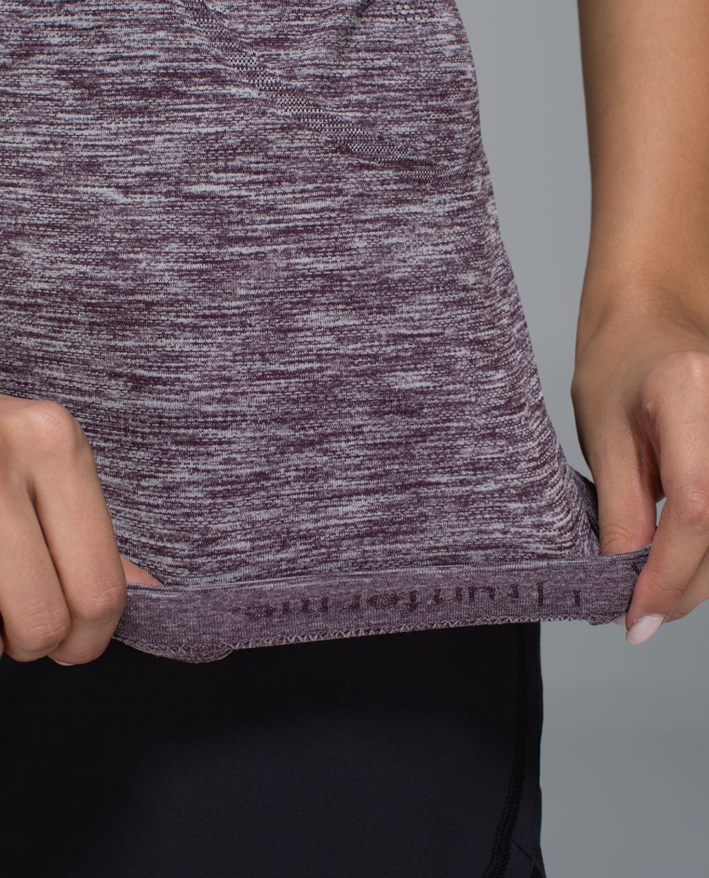 Lululemon Run:  Swiftly Tech Short Sleeve Crew - Heathered Black Cherry