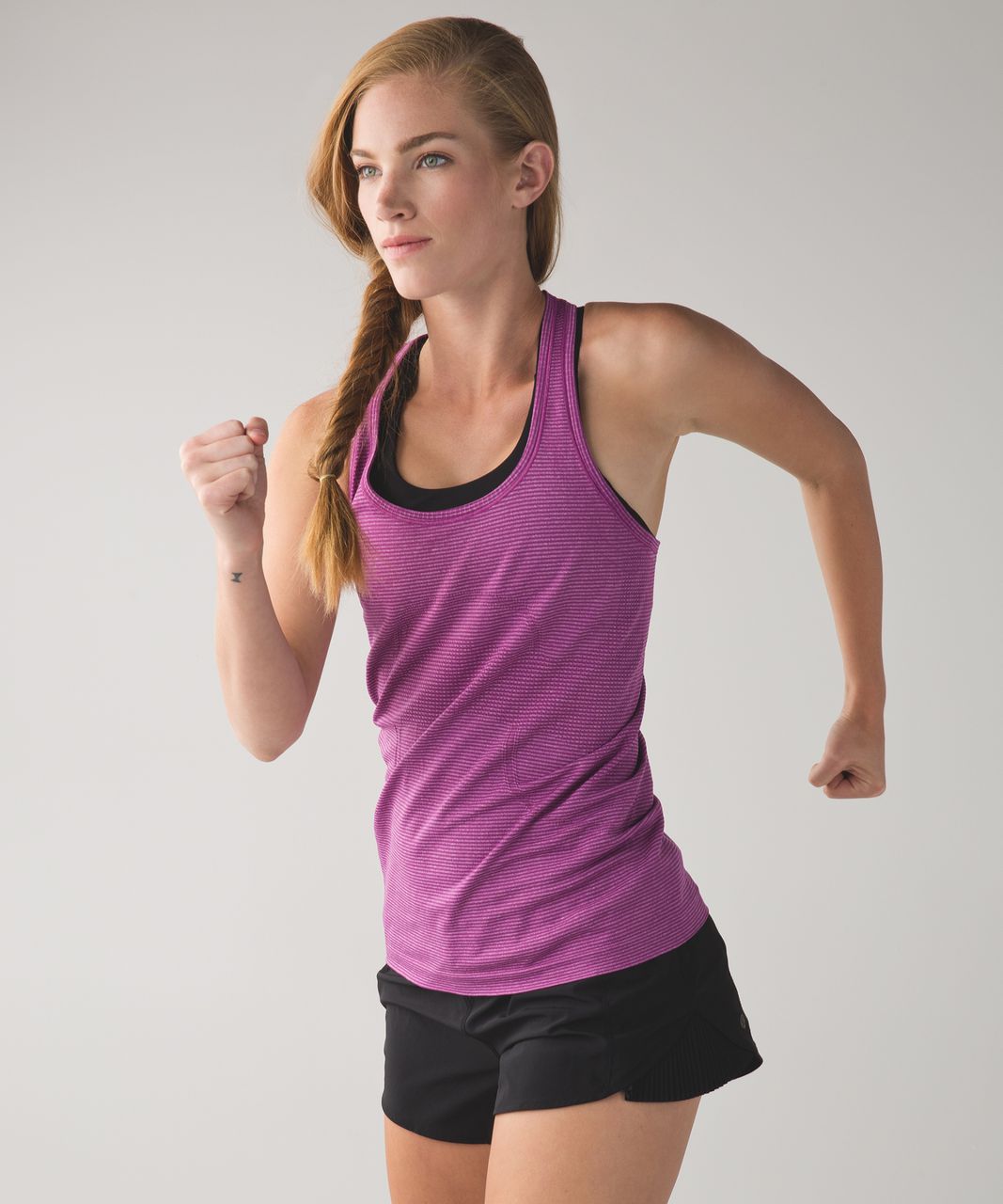 Lululemon Run:  Swiftly Tech Racerback - Heathered Regal Plum