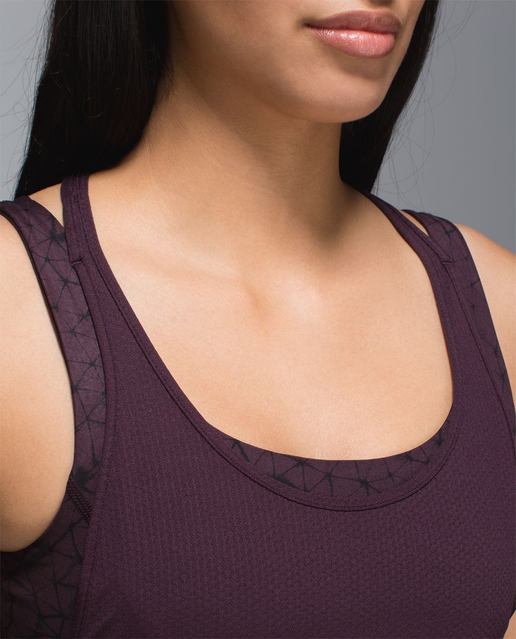 Lululemon All Sport Support Tank - Black Cherry / Star Crushed Black Cherry Black