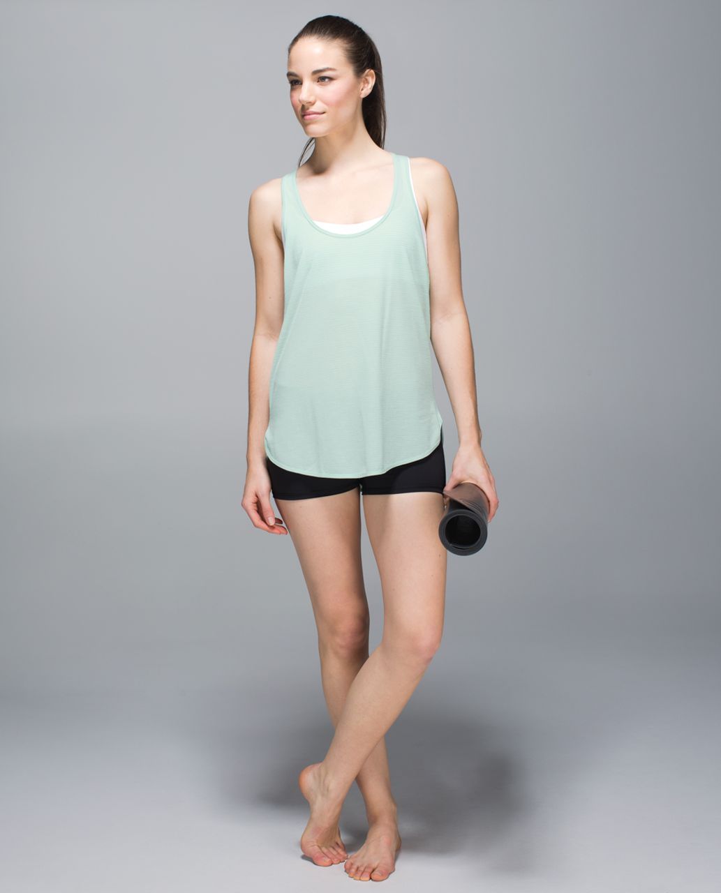 Lululemon 105 F Singlet - Heathered Sea Mist