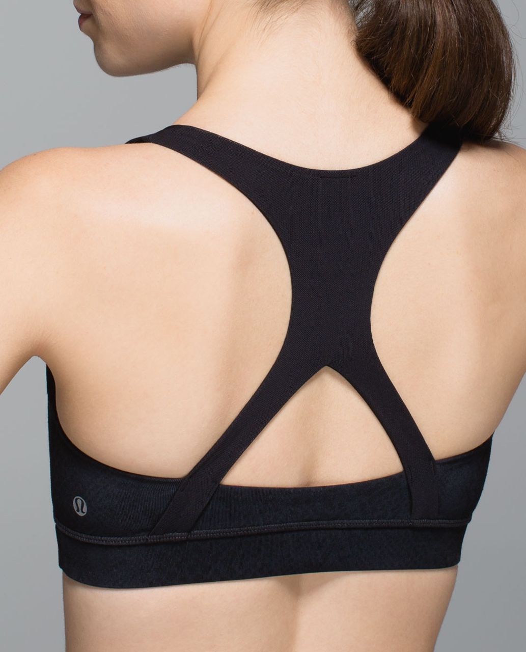 Lululemon 50 Rep Bra - Desert Snake Deep Coal Black / Black