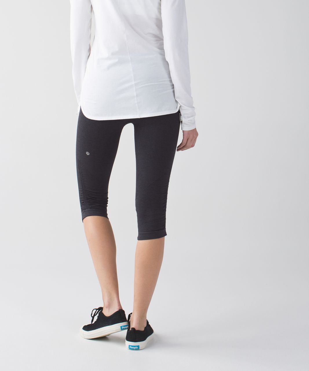 Lululemon In The Flow Crop II - Heathered Deep Coal - lulu fanatics