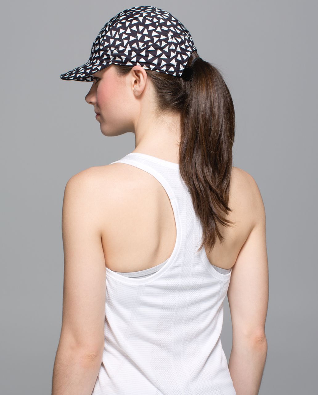 Lululemon Race To Place Run Hat - Mini Tri Pop Black White / Black