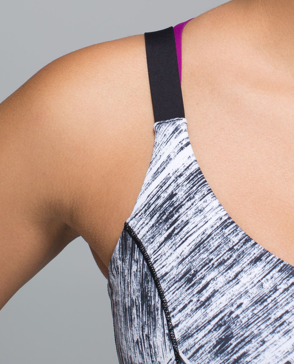 Lululemon Hot To Street Tank - Heat Wave White Black / Black / Regal Plum