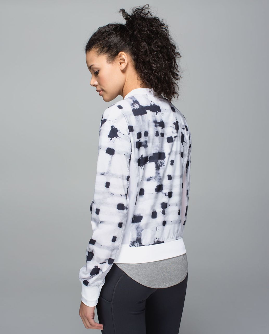 Lululemon Noir Jacket II - Ghost Weave White Black / White