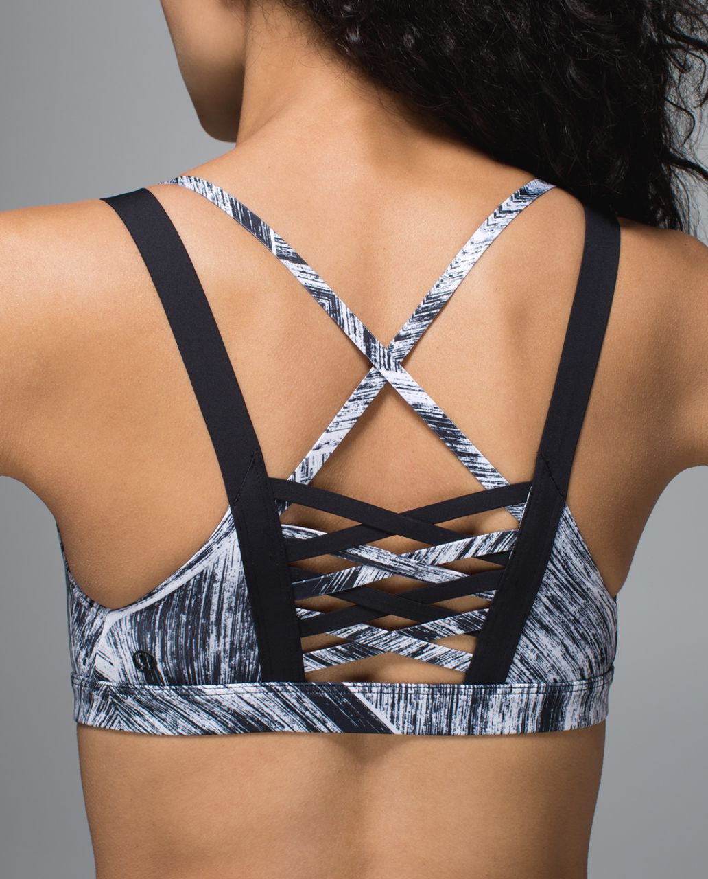 Lululemon Hot To Street Bra - Heat Wave White Black / Black