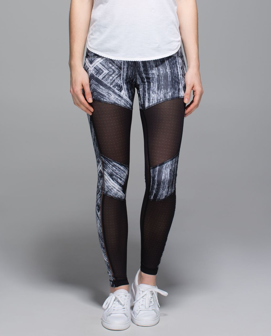 Lululemon Hot To Street Pants Biggie Brushed Animal Mesh Cut-Outs